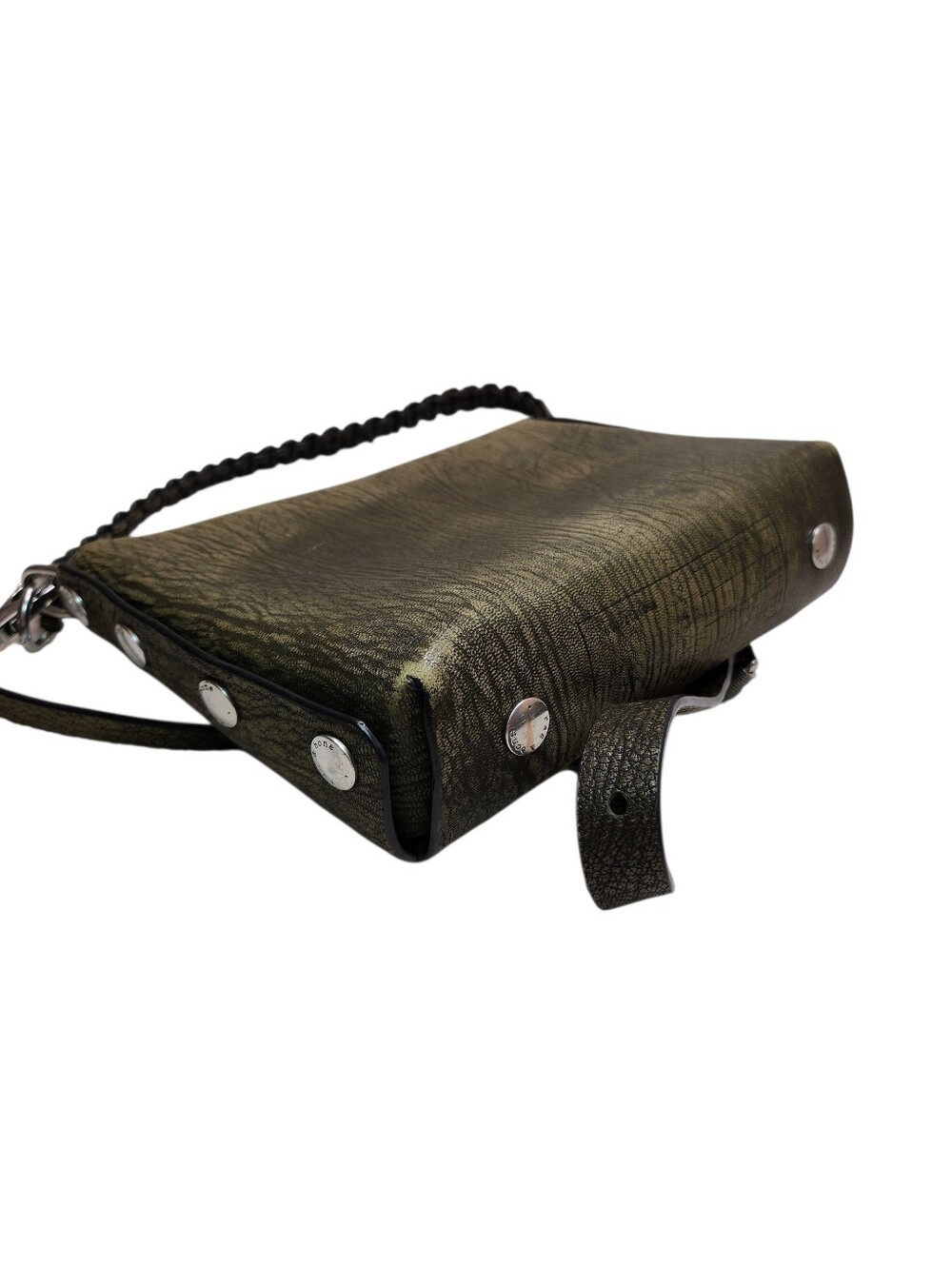 Rag & Bone Atlas shoulder bag in a military green textured leather - Picture 8 of 16